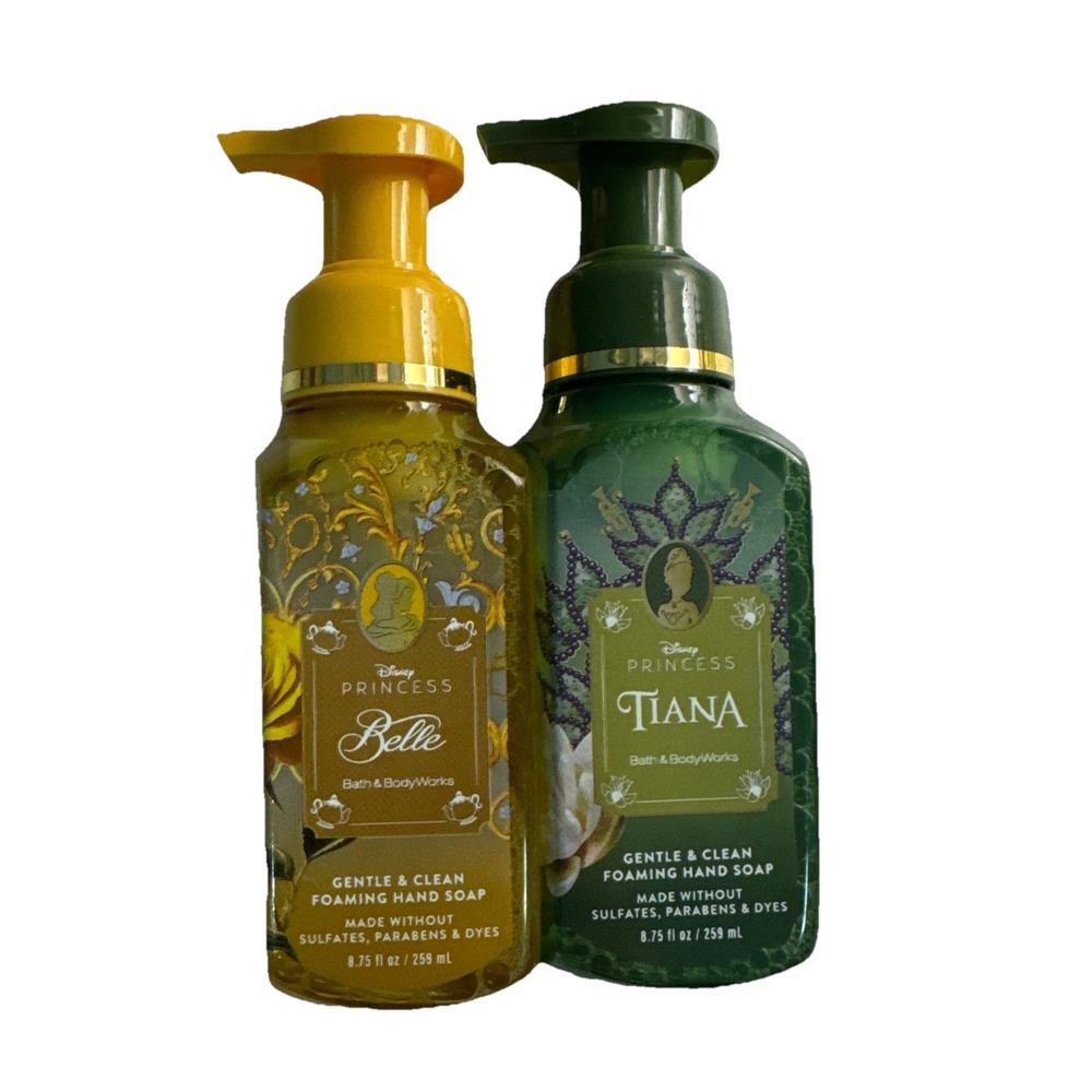 Bath & Body‎ Works Disney Princess Tiana & Belle Foaming Hand Soap Set of 2